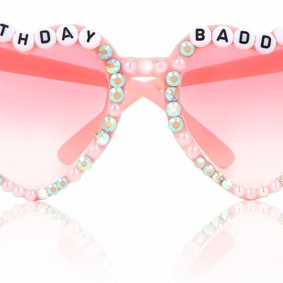 Heart Sunglasses BIRRHDAY BADDIE Glasses for Women Girls Sunglasses for Birthday - Picture 8 of 8